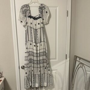 Free People Black/White Dress